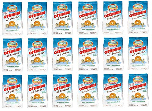 18x Divella Ottimini al Limone Italienische Shortbread Kekse mit Zitrone 400g biscuits cookies 100% italienische Zitronen