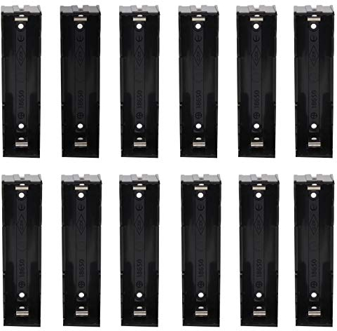 GTIWUNG 12 Stück 3.7V 18650 Batteriehalter Fall Kunststoff Batterie Abdeckung Aufbewahrungsbox mit 2 Pin (1 Solt) + 2 Stück 18650 Aufbewahrungsbox für Batterien