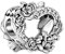 PANDORA People Offenes Herz & Rosen Charm aus Sterling Silber/Größe: 1,4cm