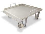 SteelChef Plancha de Asar Acero Inoxidable. para Usar con un paellero de Gas