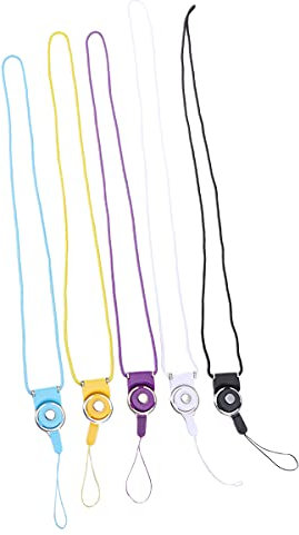 5pcs Cordon Telephone Portable Bijoux - Dragonne Telephone Portable laniere telephone portable - Longes de Chaine Colorées pour Téléphone Portable, Appareil Photo, Clé USB, lecteur MP3, MP4
