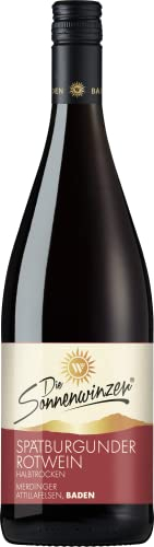 Die Sonnenwinzer Merdinger Attilafelsen Spätburgunder Rotwein Qualiätswein Halbtrocken (1 L)