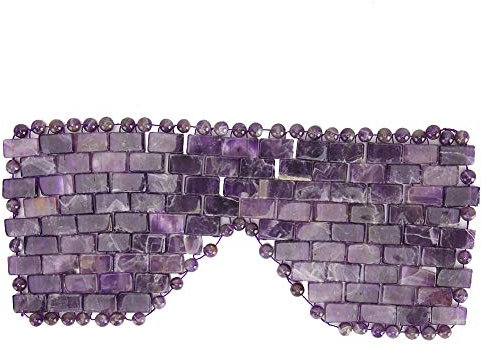 Maschera per gli Occhi in Pietra di Giada, Maschera Rinfrescante per gli Occhi per Dormire, Massaggiatore per il Trattamento degli Occhi con Terapia del Freddo, Maschera per Dormire per(Ametista)