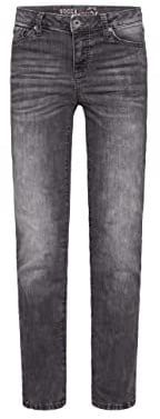 SOCCX Damen Jeans RO:My Regular Fit | Bequeme Stretch Denim mit geradem Bein, mittlerer Bundhöhe & formstabilem Alltag, Büro & City-Looks | Grey Used, 26 32