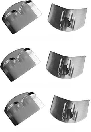 6 Pcs Finetaur Finger Guard, Stainless Steel Finger Guards Protector for Cutting Vegetables, Chopping, and Dicing, Anti-cut, Multi-purpose Kitchen Cooking Tools Gadget