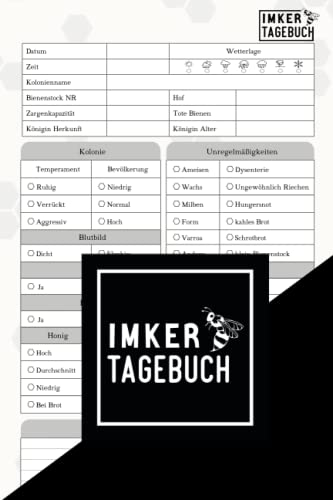 Imker Tagebuch Stockkartenbuch für Bienen | Bienen Stockbuch mit Stockkarten | für Hobbyimker für die Bienenzucht und Imkerei: Imker Stockkarten zum Ausfüllen | Imker Tagebuch zum Ausfüllen