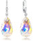 Schöner-SD 925 Silber Ohrringe Tropfen Kristall 22mm Crystal Aurora Boreale