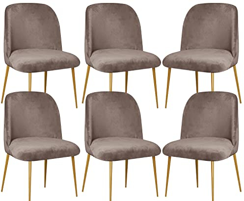 Esszimmerstühle Schalenstuhl Stuhlhussen 2/4/6er Set Strech Stuhlbezug Waschbar Abnehmbare Elegante Schalenstuhlbezug Moderne Samt Stuhlabdeckung für Büro Wohnzimmer Esszimmer ( Color : #6 , Size : 6