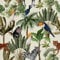HEKO PANELS Stoff Oxford Wasserdichte Meterware Canvas-Stoff Polyester Stoff Zum Nähen Nähstoffe Dekostoffe Wasserabweisend Blickdicht Exotische Tiere 1 Meter 155 x 100 cm