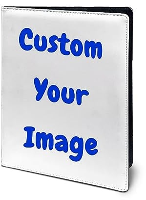 HUIACONG Cartella portadocumenti personalizzabile in pelle PU personalizzata per documenti aziendali formato lettera con portablocco per ricevute e porta carte, per interviste, conferenze
