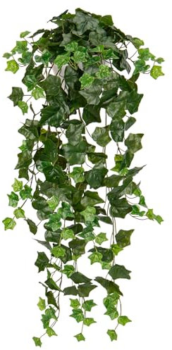 80CM Trailing Artificial Plants Faux Ivy Leaves with Durable Pot, Fake Hanging Plants Realistic Vines for Garden, Balcony, Living Room, Bathroom, Kitchen, Home Decor