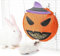 JanYoo Halloween Kaninchen Heu Feeder Tasche für Käfig Meerschweinchen Timothy Heu Spender Lagerung Krippe hängen groß weniger Abfall für Häschen (Kürbis)