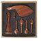 RANRAO Violinen-Set aus Holz, 7 Teile, Kinnhalter, Saitenhalter, Tuning Pegs, Buchsbaum, Ersatzteile, Violinen-Zubehör-Set
