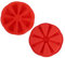 Yanuojie Silicone Baking Mould - 8 Cavity Triangle Bakeware, Non-Stick Cake Portioning Mould for Pizza Cake (Red)