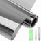 DARUITE Vinilo Adhesivo Cristal Vinilo Espejo para Ventanas Privacidad Control del Calor Reflectante Efecto Espejo Anti UV Película de Vinilos para Cristales Pegamento（Gris-Plata, 44.3x200cm）