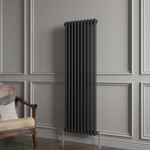 Huibathroom 1500x470mm Tall Black Cast Iron Vertical Double Column Traditional Central Heating Horizontal Radiators