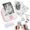 Q02 Mini Drucker- Facelifting T02 Thermodrucker zum Lernen, Etikettendrucker für Notizen, Tagebuch, Memo, Foto, Journal, Bluetooth Fotodrucker für Smartphone, mit 1 Rolle Papier