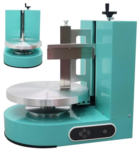 smafoseedding Birthday Cake Cream Smooth Coating Decoration Machine,4-12inches Baking Birthday Cake Tools,With Graduated Scraper&Display Screen,Suitable For Bakers & Home Enthusiasts,Green