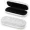 Soleebee Brillenetui Hardcase, Bling Strass Hartschalen Brillenetui Brillenbox Tragbar Brillenorganizer Reisen Brillenbox Aufbewahrung für Damen Brillen Sonnenbrille (Silber)