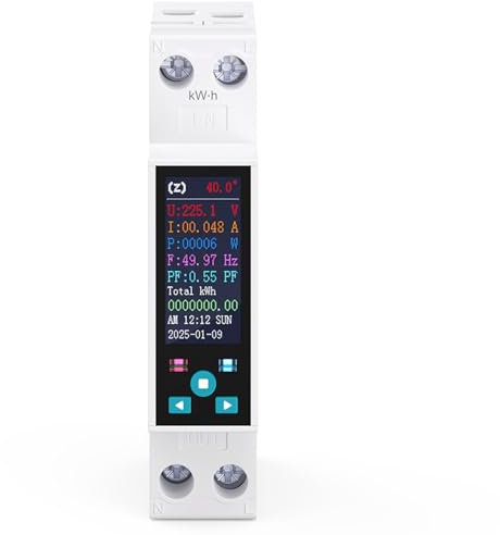 TONGOU Interrupteur WiFi - Protocole ZigBee - 1 ~ 50 A - 230 VAC - 1P+N - Compteur électrique Zigbee avec affichage LCD - Minuterie - Relais WiFi - Avec protection contre les surcharges - Smart life