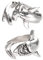 ANDRESLAD 2St Großer Weißer Hai-Ring offene Daumenringe Daumenring öffnen Hip-Hop-offene Ringe Tierring lichtring bescherung weihnachten runder Daumenring passende Paarringe Legierung Silver
