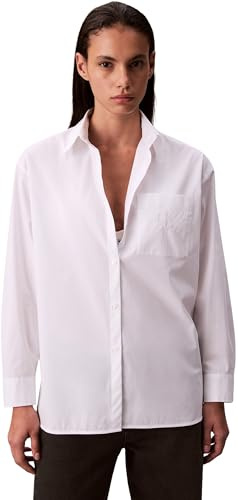 Calvin Klein Damen Hemd Poplin Relaxed Oversized