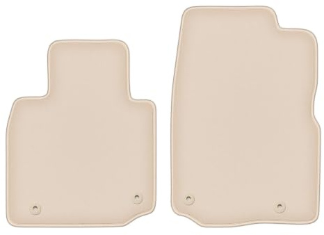 Velours-Fußmatten vorne passend für Mazda MX-30 2020-, Beige, FORTUNA | passend für Crossover; geschorener Premium-Velours (100% Polypropylen), ca. 8 mm; rutschfest, runde Befestigungen (Typ VLV)