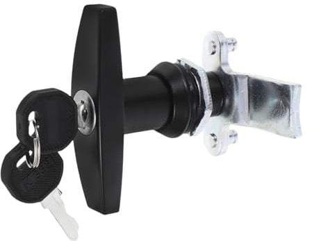 HOMSFOU 1set Cabinet Lock with Keys T-Handle Drawer Lock for Mailbox Cupboard and Rv Storage Stylish Design for Electrical Boxes and Industrial Equipment