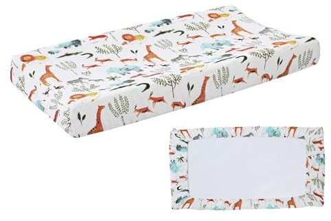 Housse De Matelas À Langer, Couverture De Table À Langer Pour Bébé En Coton Housse De Table À Langer Respirante À Motifs Imprimés Mignons Pour Bébés Garçons Filles, 81x41x13cm