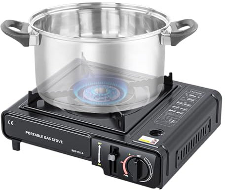 Weqizuerqi 34x26x8.2 Cm Doble Uso Estufa Portátil Camping Cocina Portatil Estufa De Camping Portátil Para Camping Festivales Salidas De pescas Pícnic