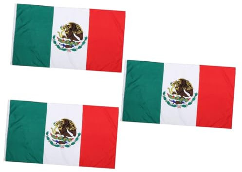 Abaodam 3 Banderas Nacionales Decorativas Para Exteriores Pequeñas Banderas De México Adornos De Bandera Mexicana Mexicanas Pequeñas as as
