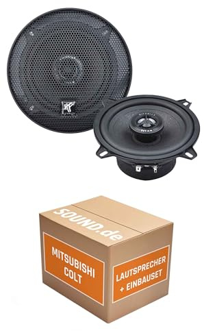 Lautsprecher Boxen Einbaupaket für Hifonics Titan TRX52 kompatibel mit Mitsubishi Colt Z30 hinten | 2X Tief-Mitteltöner mit integriertem Hochtöner 150W MAX