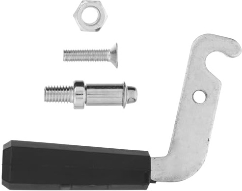 INOOMP Poignée de Rechange pour Poêle à Bois en Métal avec Manchon Plastique Anti-brûlure, Grosse Taille, Kit avec Vis de Fixation, Accessoire Cheminée pour Porte Avant, Usage