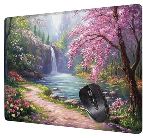 Púrpura Alfombrilla Raton Gaming 300x250x3mm, Alfombrilla Escritorio Caer Mouse Pad con Base Goma Antideslizante, con Bordes cosidos, Superficie Impermeable, para Oficina Portátil Tapete Rato H0-228