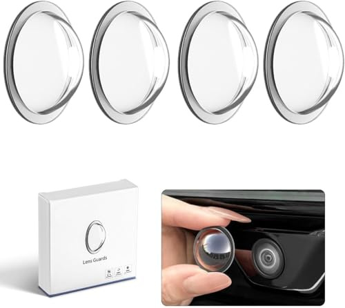 PINE WAVES Car Camera Lens Protector Cover - 4PCS, 360¡ã All-Round Protection, Anti-Scratch & Waterproof Lens Guard for Car Camera, Compatible with Most Vehicle Cameras