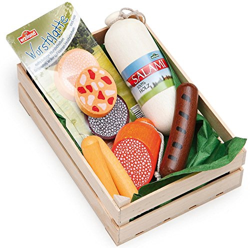 Erzi 28140 Verschiedene Wurstwaren Spielzeug, Mehrfarbig, M