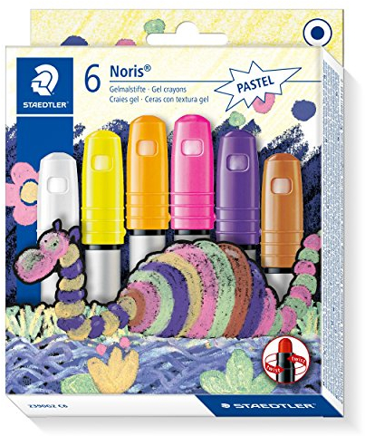 Staedtler 2390G2 C6 Gelmalstifte Noris Club (superweich, farbintensiv, leichte Handhabung, 6 farblich sortierte Gelmalstifte in Pastelfarben)