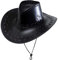 W WIDMANN MILANO Party Fashion - Cowboy Hut aus Kunsleder, Ranger, Sheriff, Cowgirl, Western, Fasching