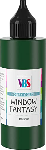 VBS Window Color 85ml Fensterfarbe Glasmalfarbe Malfarbe viele Farben Dunkelgrün