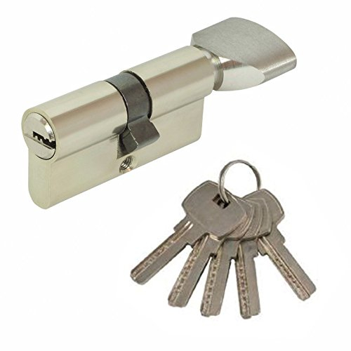 DOMINO Profilzylinder Schließzylinder HOMER 31/36K Zylinderschloss | Türschloss | Türknauf | Schloss mit 5 Schlüsseln | Einsteckschloss | Haustür-Schloss | Nickel