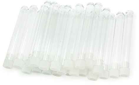 WINOMO 5ml Kunststoff-Probenröhrchen Geschenk Röhren mit Kappen 25pcs (Transparent)