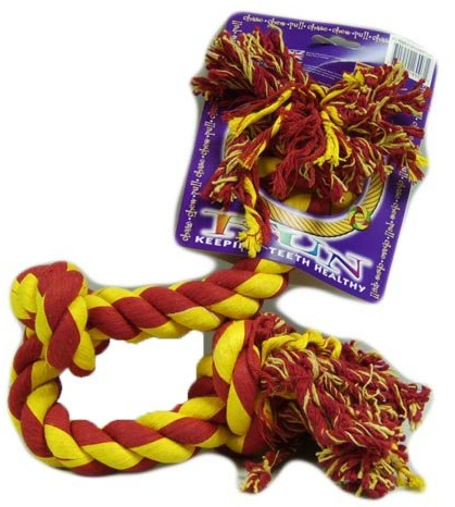 Nuts for Knots Hundespielzeug mit 3 Knoten, Seil, groß