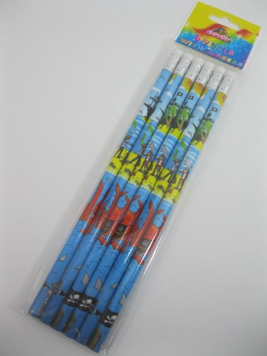 PENCIL W/ERASER FULL SIZE 6 PC PBH PIRATE