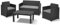 Allibert by Keter Gartenlounge Set Merano Set, cappuccino/sand, 4tlg., inkl. Sitzkissen, Kunststoff, flache Rattanoptik