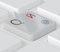 Keystickers | 14x14mm - Oben | Russische Aufkleber für PC/Laptop & Notebook Tastaturen, transparente matte Folie | Farbe: ROT | ??????? ???????? ?? ?????????? | Russian Keyboard Stickers