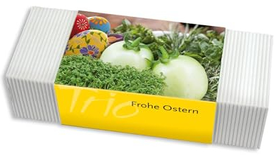 Bull & Bear Frohe Ostern Mini Pflanzset, Gartenkresse, Eierbaum, Kräutermix, Samen 3er Set mit Tontöpfchen mit Pflanzensamen und Pflanzsubstrat