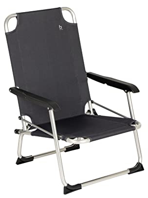 Bo-Camp Alu Strand Stuhl Copa Rio Klappstuhl Camping Angel Garten Sessel Niedrig schwarz