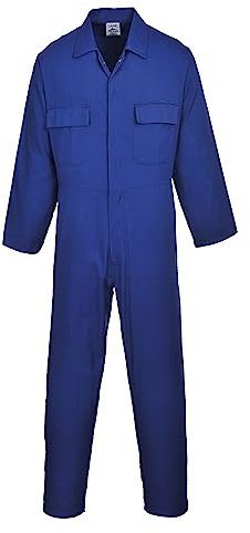 Portwest S999 Herren Euro-Arbeitskleidung Polycotton Overall Arbeitsanzug Königsblau, XXL
