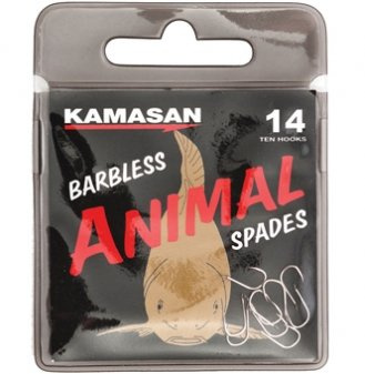 KAMASAN ANIMAL BARBLESS SPADE END HOOKS (18)