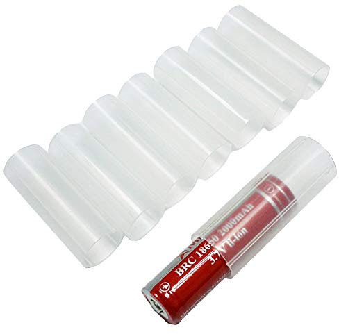 MinChen 18650 Plastic Sleeves Tube Aadaptor for 18650 LED Flashlight(Pack of 8)
